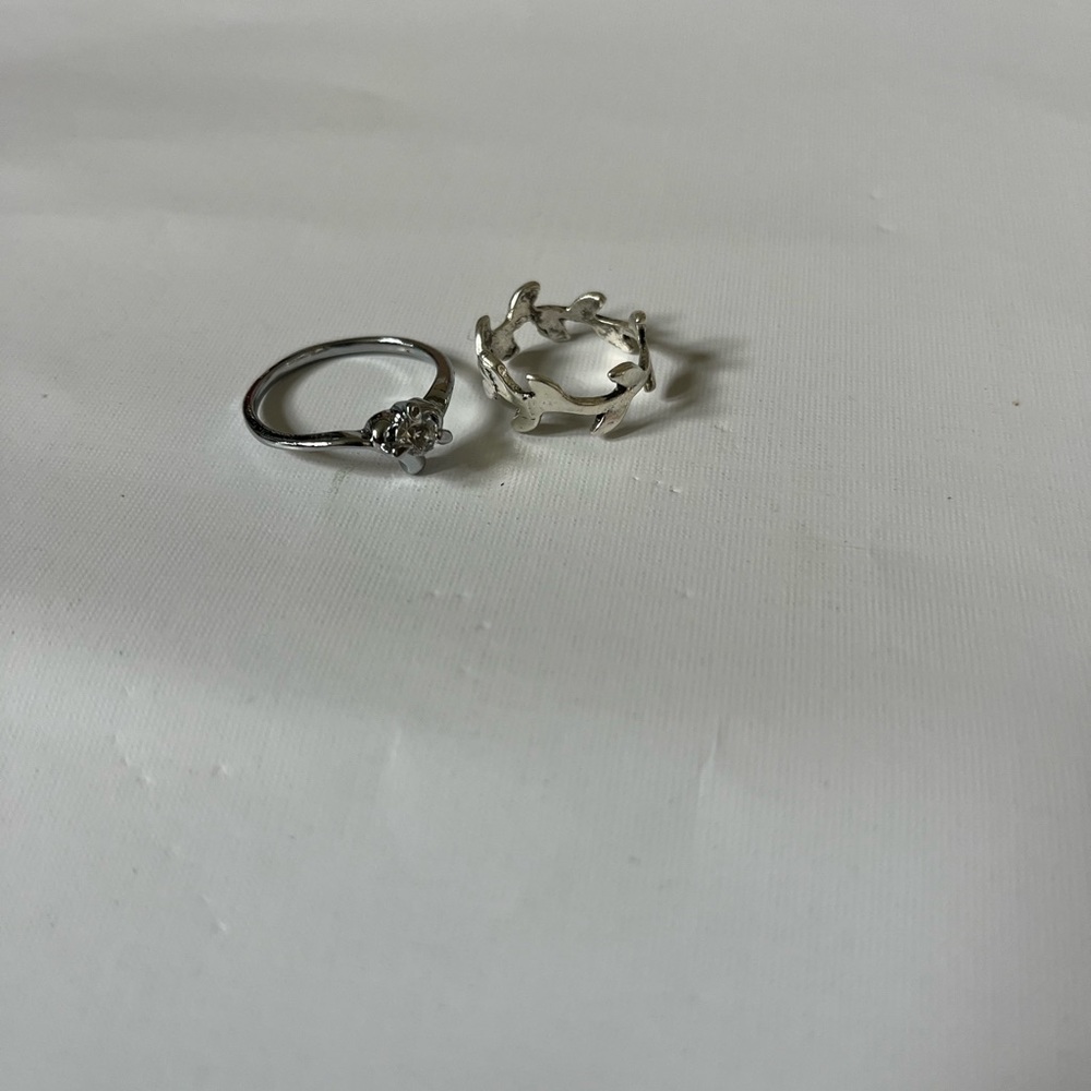 Elegant Silver Ring Set